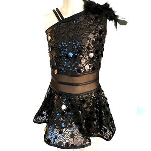 Laylas dance Sequins costume  Holywood With Shorts Sz SA adult